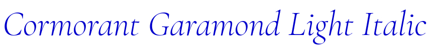 Cormorant Garamond Light Italic police de caractère